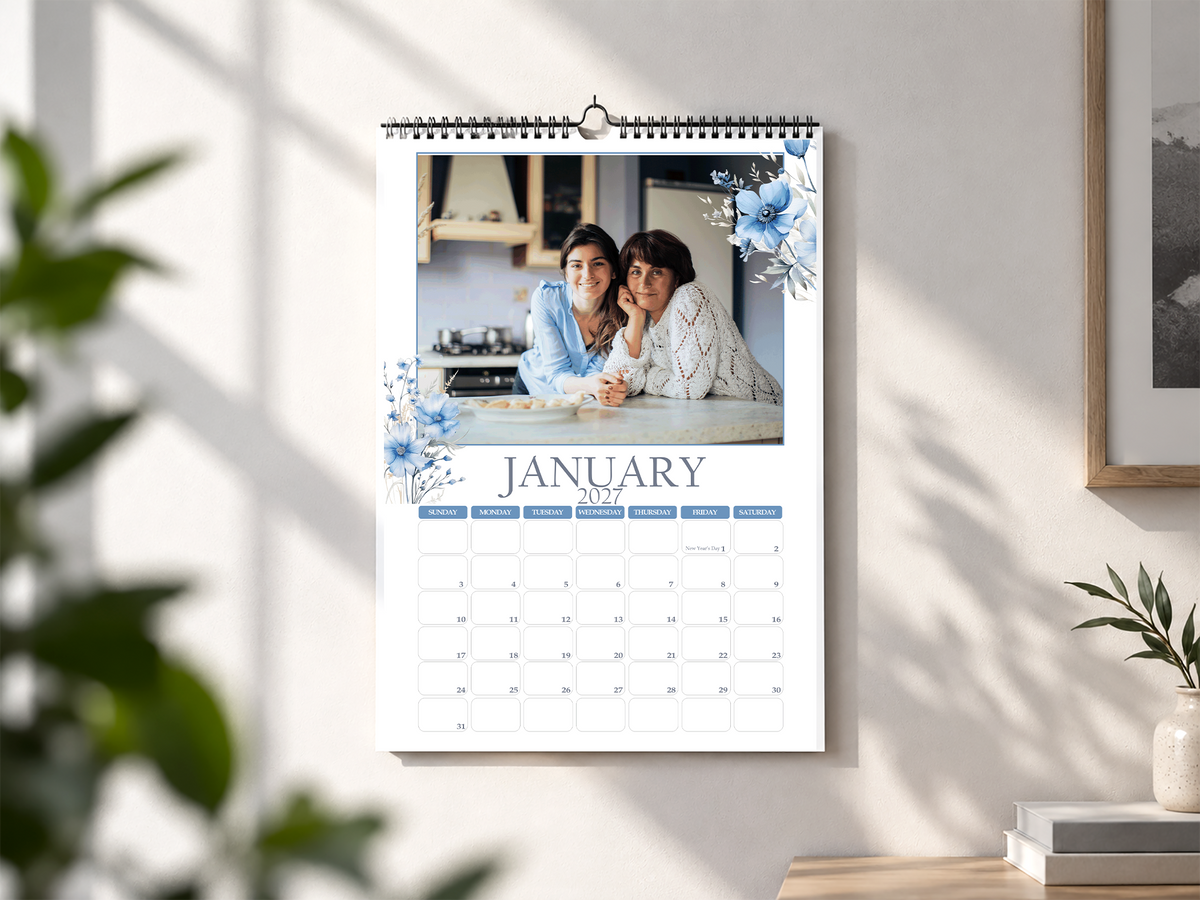 Blue Wall Calendar 2027