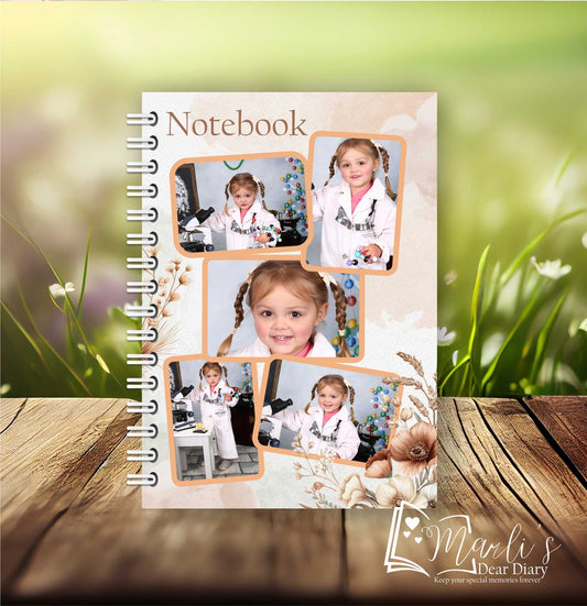 Custom Photo Beige Notebook