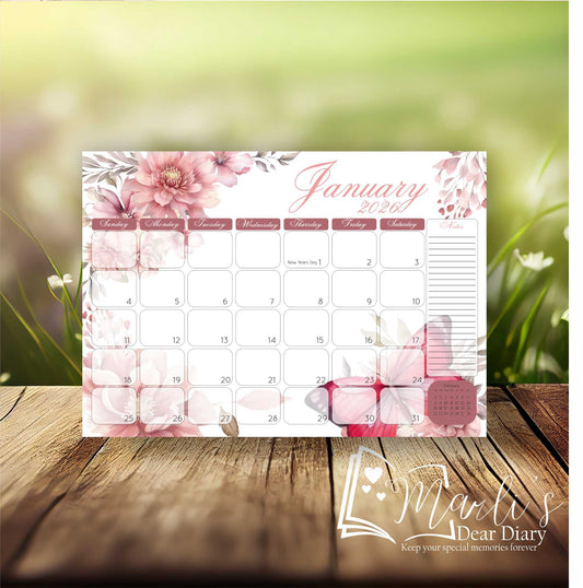 Butterfly Pink Deskpad