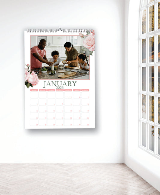 Pink Wall Calendar 2026