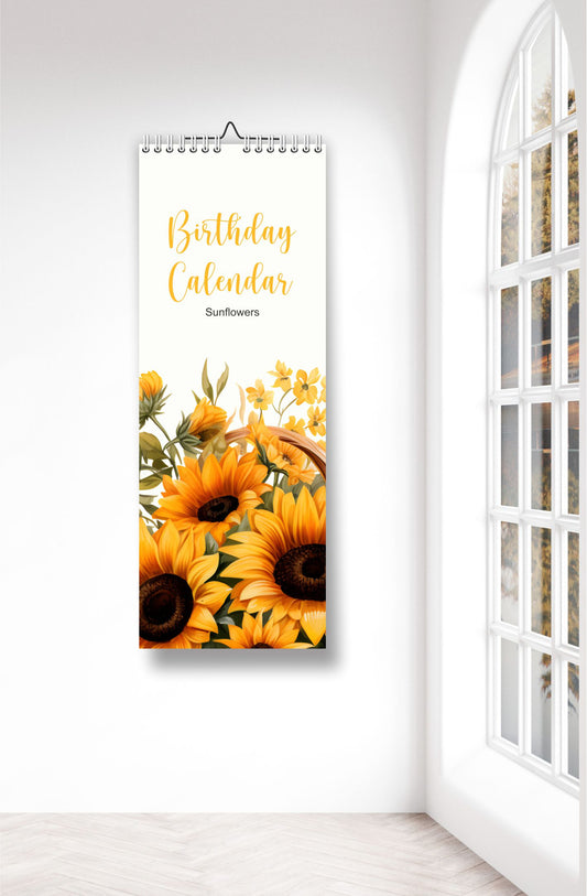 Sunflowers Birthday Calendar