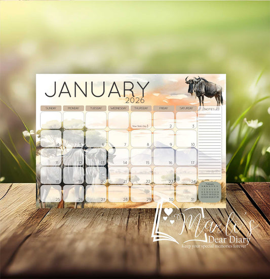 African Wildebeest Deskpad