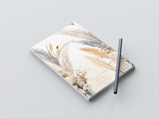 Beige Flowers Notepad