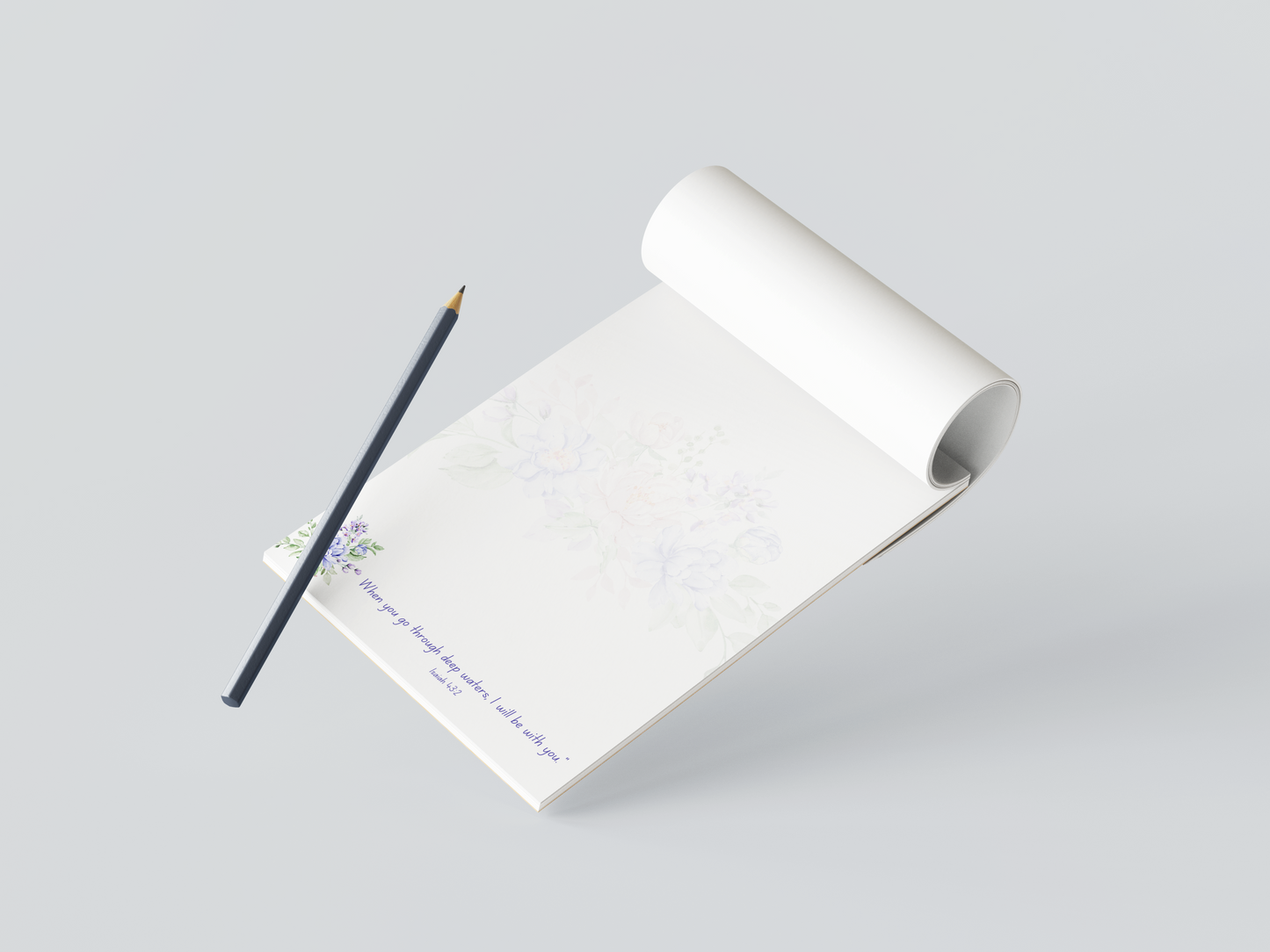 Purple Flowers Notepad