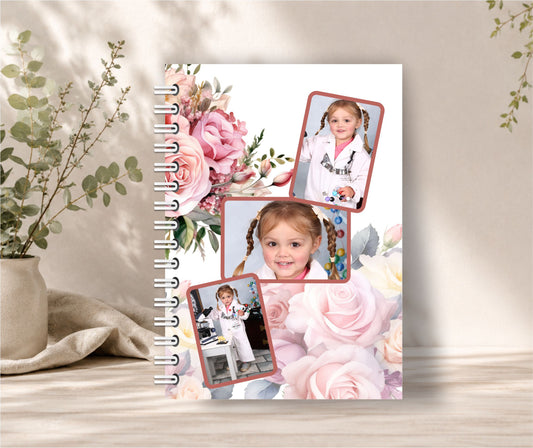 Custom Photo Pink Notebook