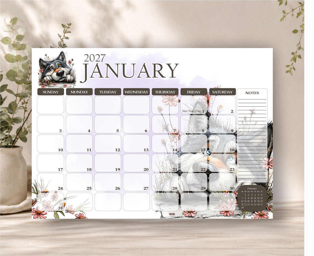 Cute Dog Deskpad 2027