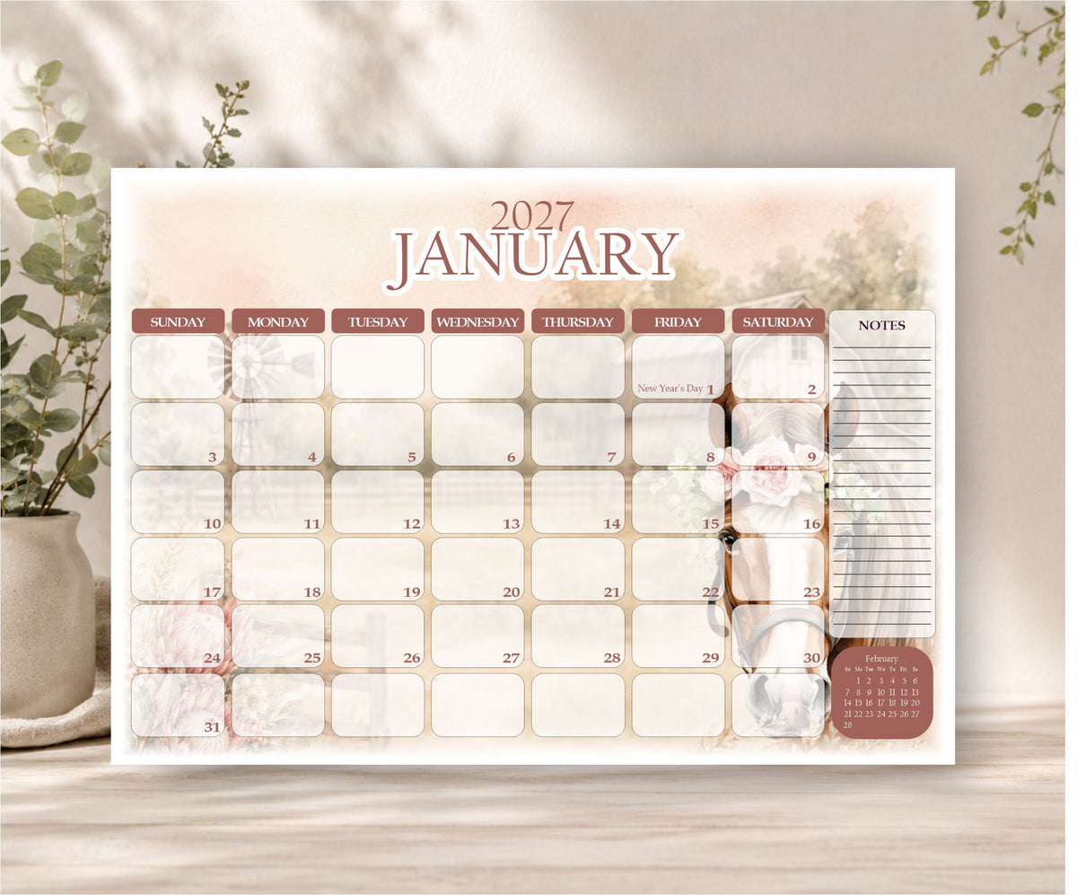 Farm Horse Deskpad 2027