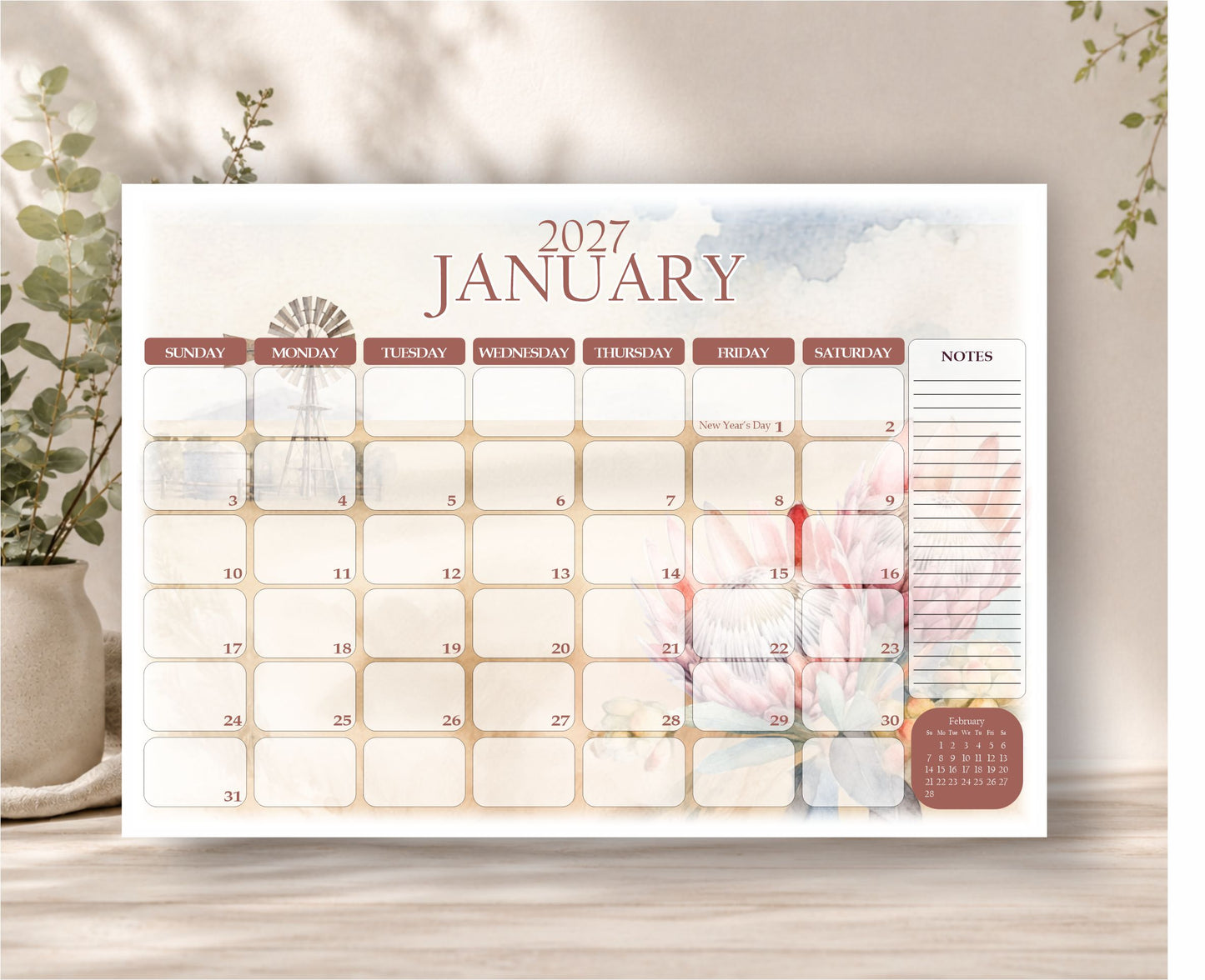 Farm Protea Deskpad 2027