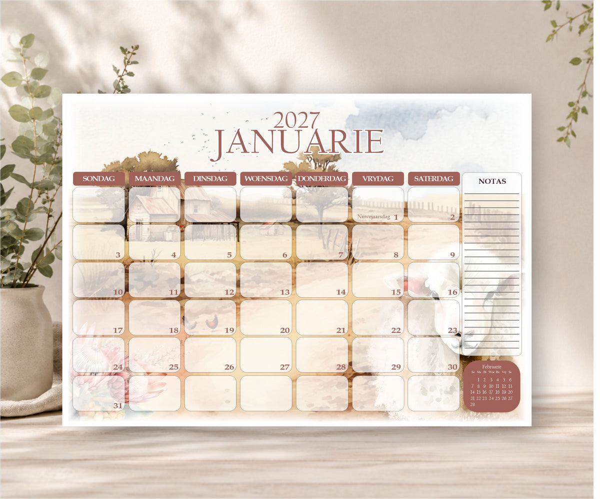 Farm Sheep Deskpad 2027