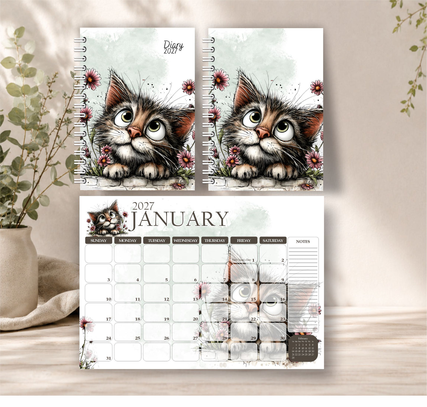 Cute Cat Diary Gift Sets
