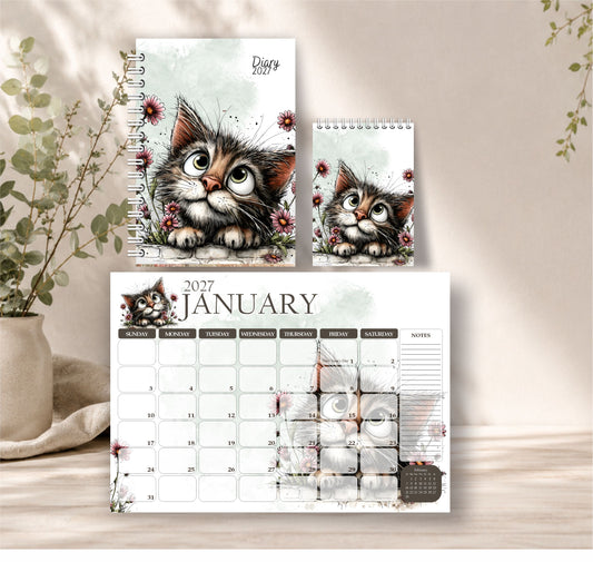 Cute Cat Diary Gift Sets