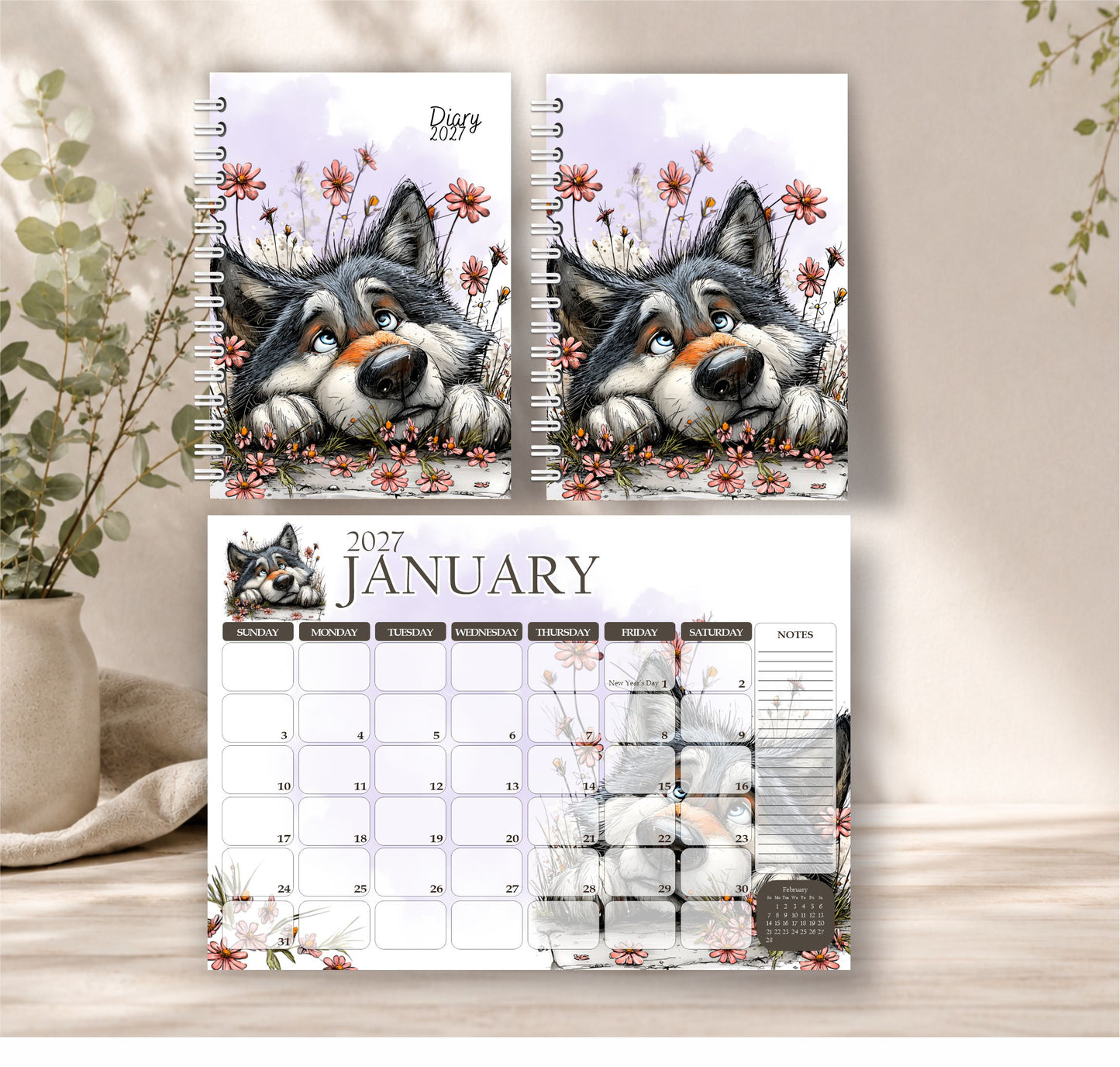 Cute Dog Diary Gift Sets