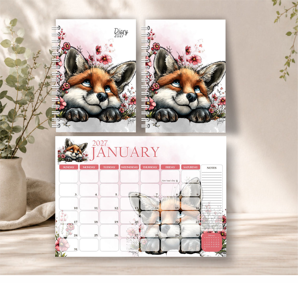 Cute Fox Diary Gift Sets