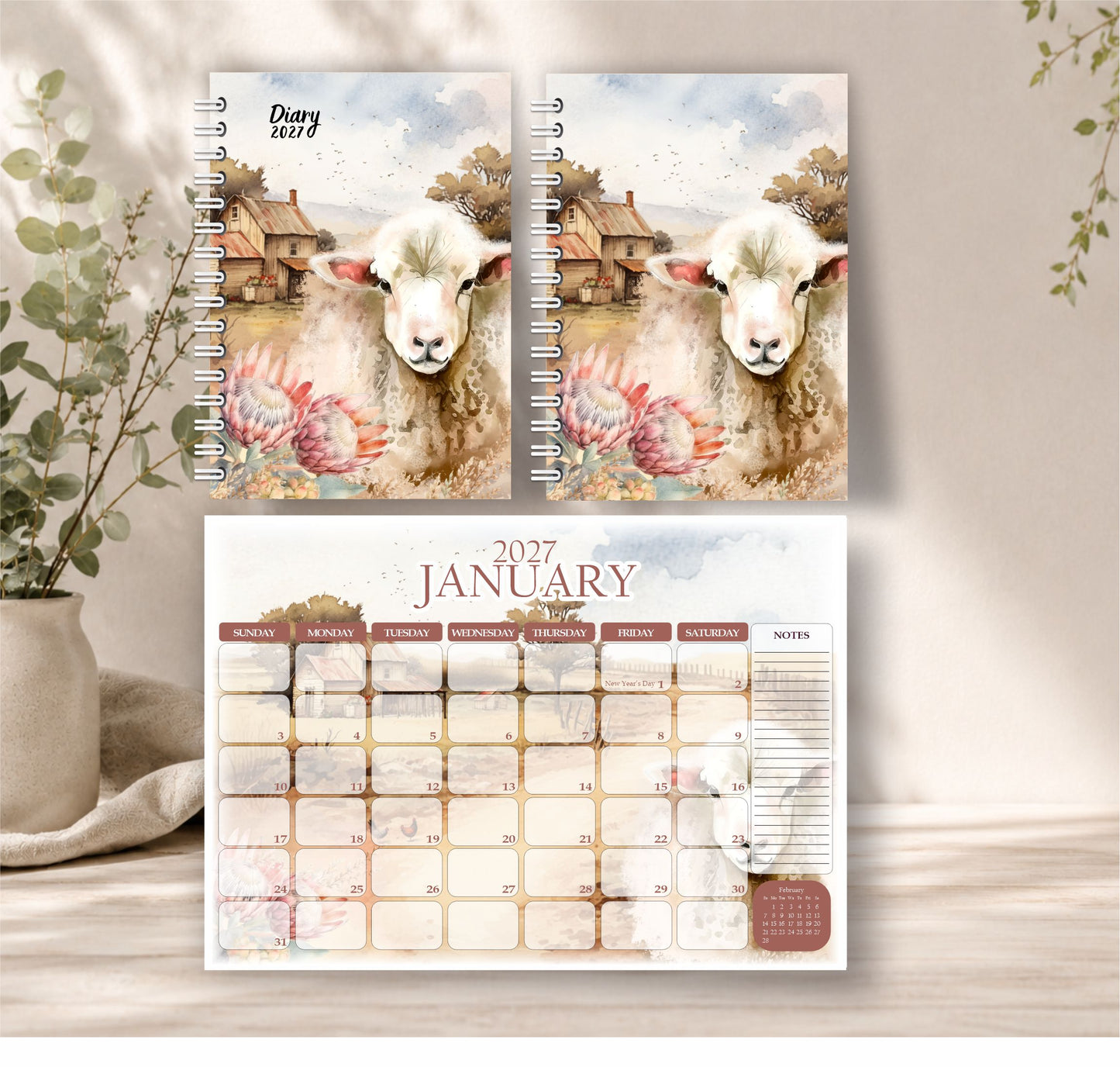 Farm Sheep Diary Gift Sets