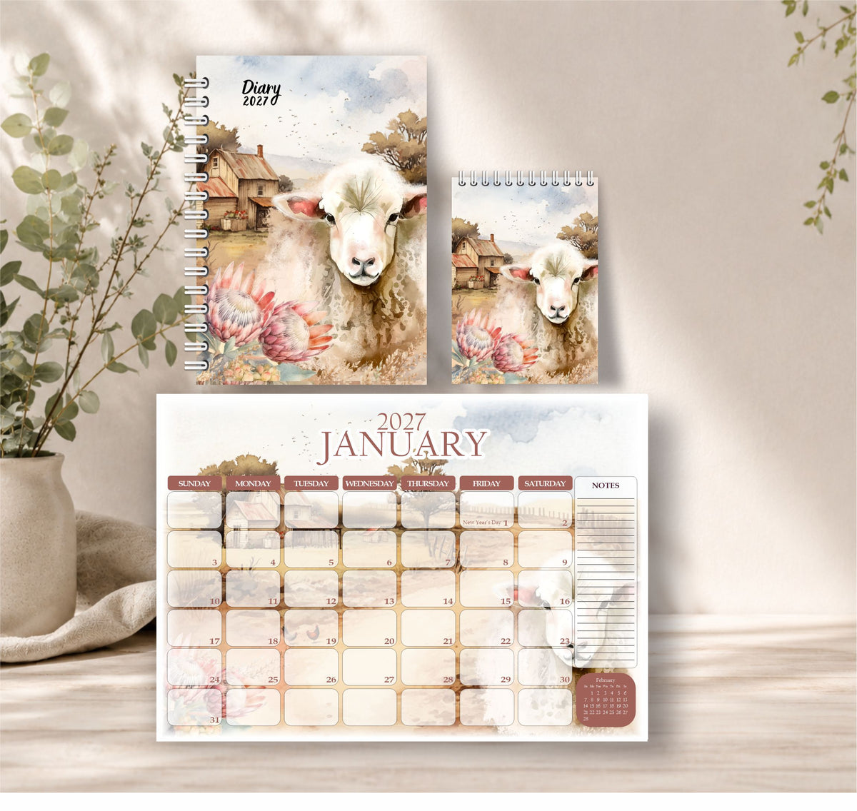 Farm Sheep Diary Gift Sets