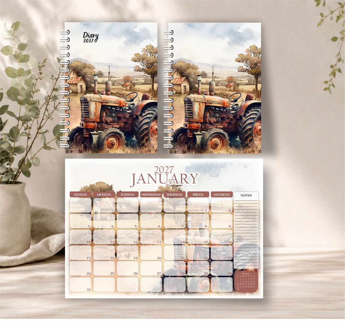 Farm Tractor Diary Gift Sets