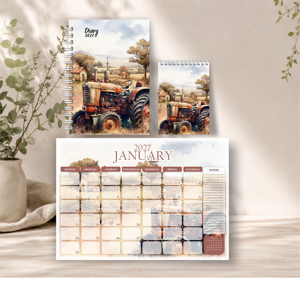 Farm Tractor Diary Gift Sets