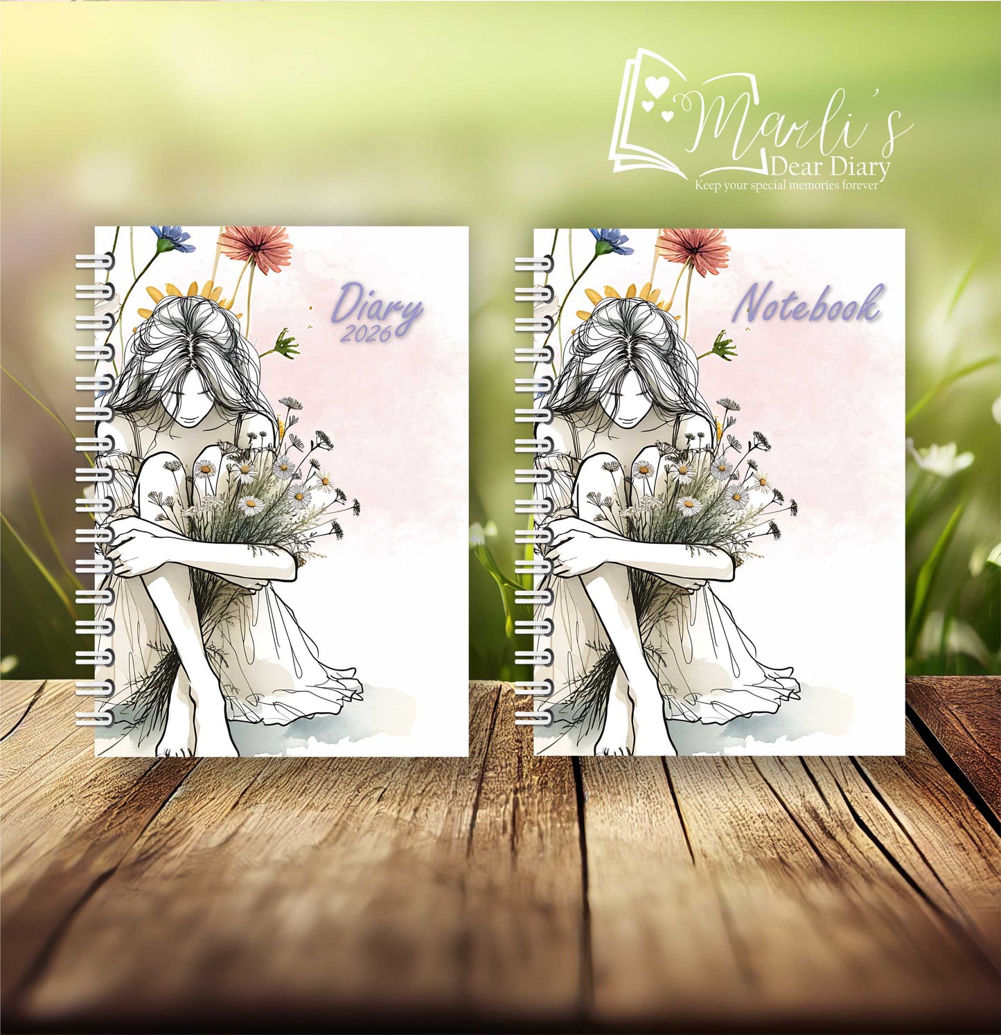 Girl and Flowers Purple Combos