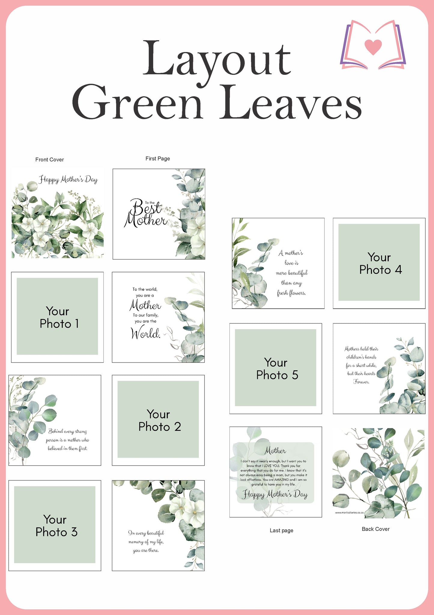 Mother's Day Notebook Bundle Leaves