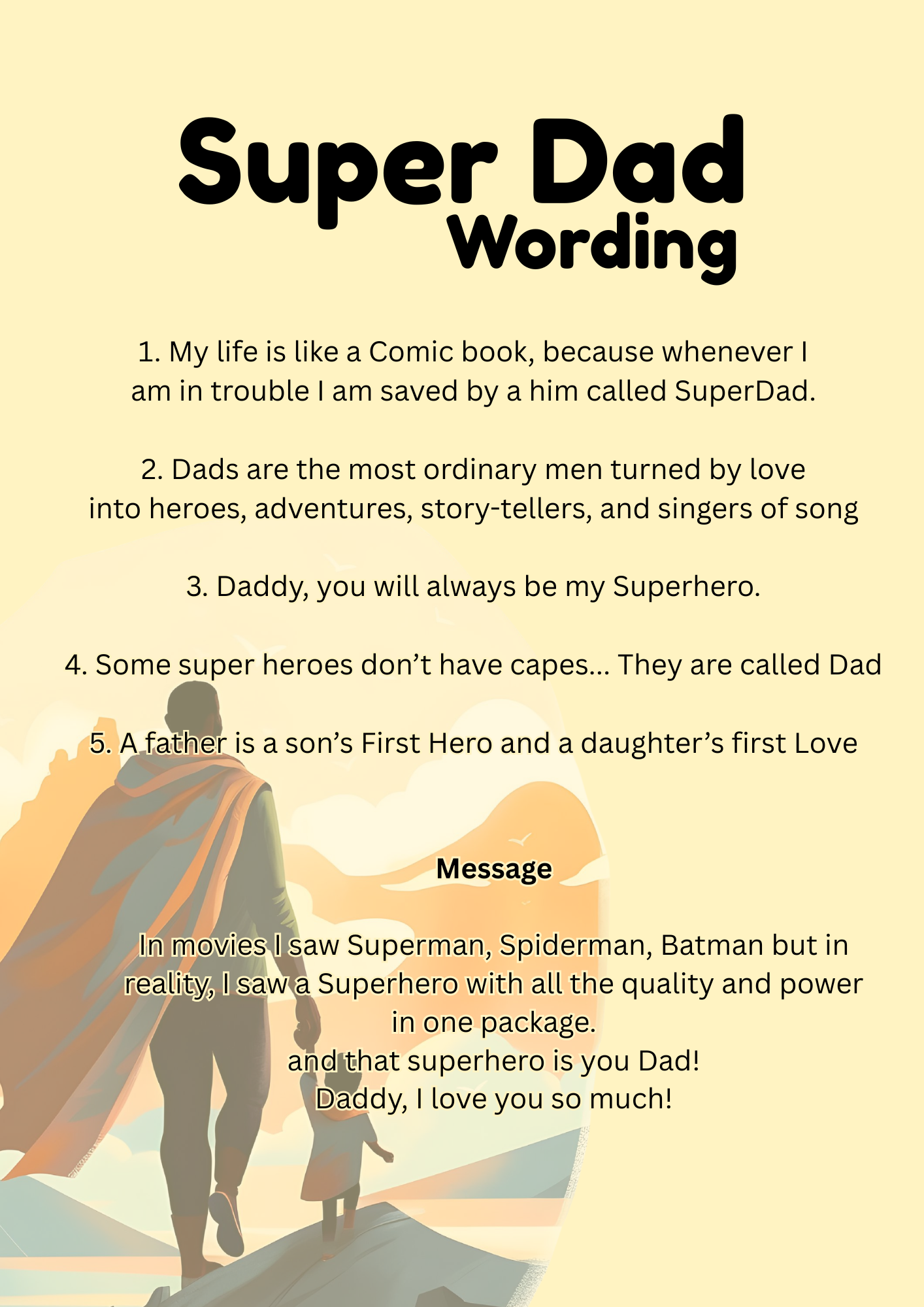 Father's Day Photo Gift Book Superhero