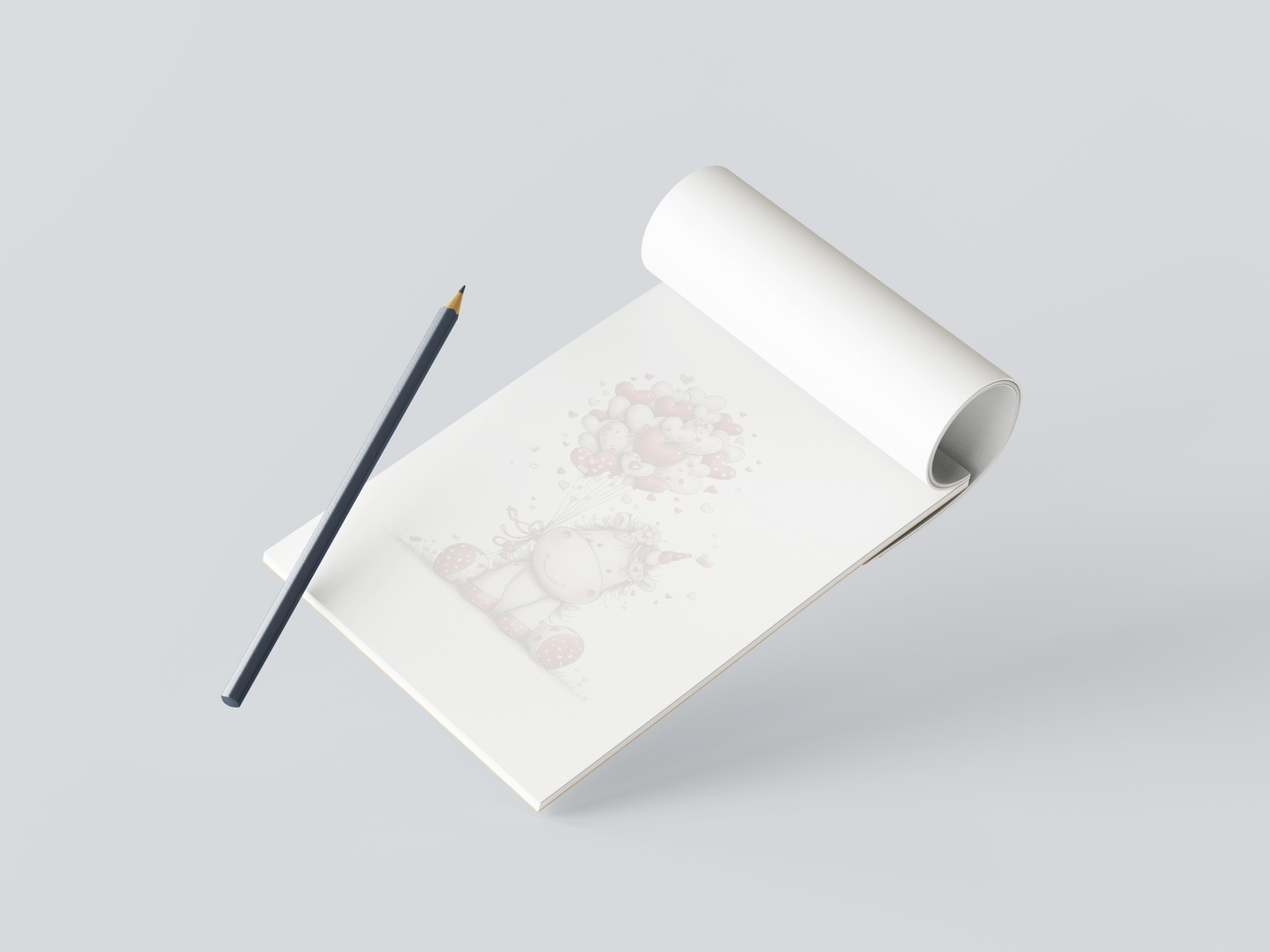 Unicorn Notepad Valentine