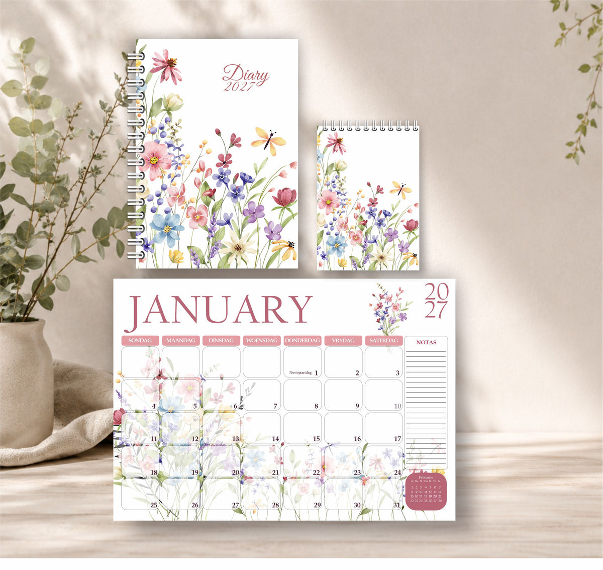Popular Wild Flowers Diary Gift Sets
