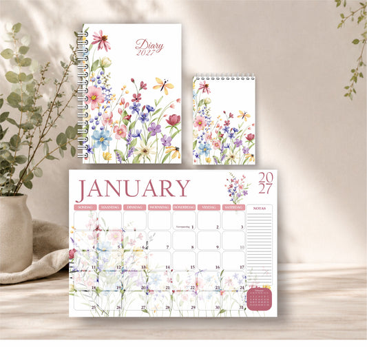 Popular Wild Flowers Diary Gift Sets