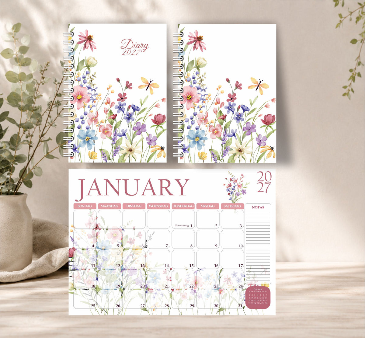 Popular Wild Flowers Diary Gift Sets